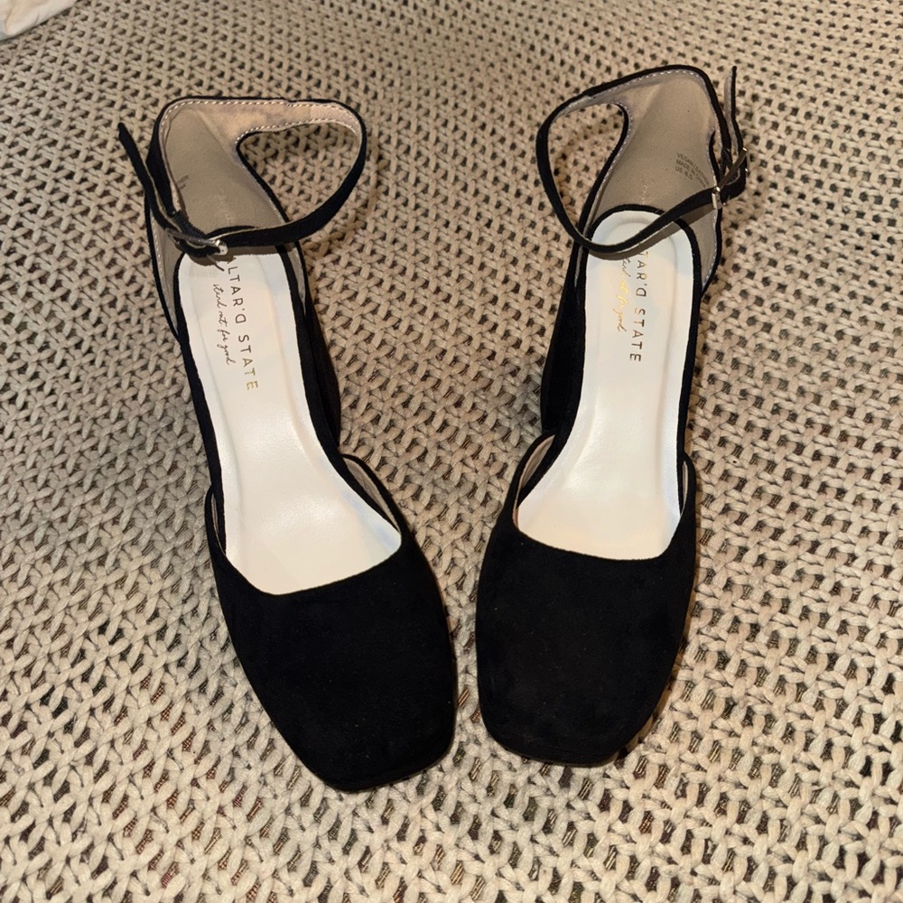 Altar'd State Black Ankle Strap Heels new 8.5